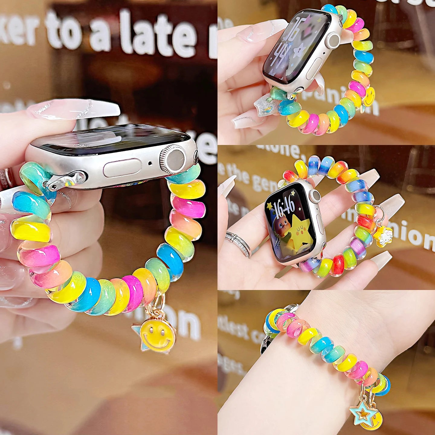 Cute Scrunchie Strap for Apple Watch Bands Fits All Series and Models
