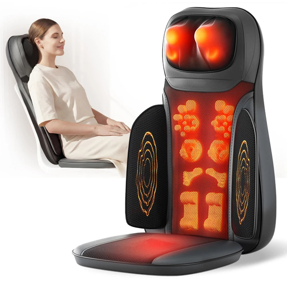 HIMOUTA Shiatsu Neck Back Massager With Heat And Adjustable Intensity