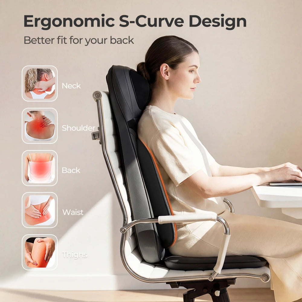 HIMOUTA Shiatsu Neck Back Massager With Heat And Adjustable Intensity
