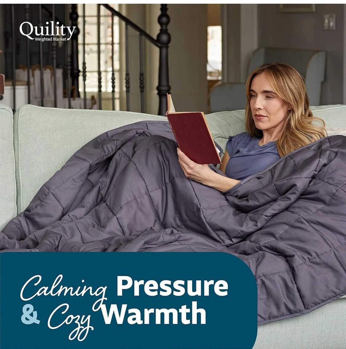 BlanketHeavy Weighted Blanket for Adults 20 LB 60x80 Full Size Gray Soft Comfortable Bedding for Relaxation and Stress Relief