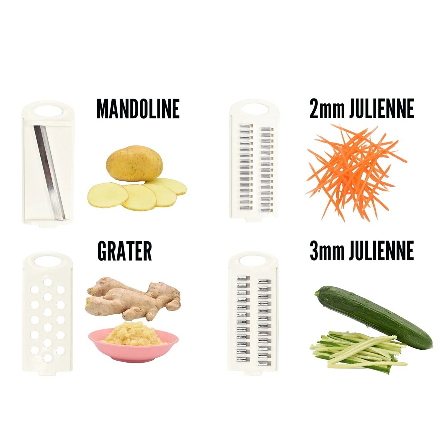 YOCITY 5-in-1 Vegetable and Fruit Slicer and Grater Multifunction Kitchen Tool
