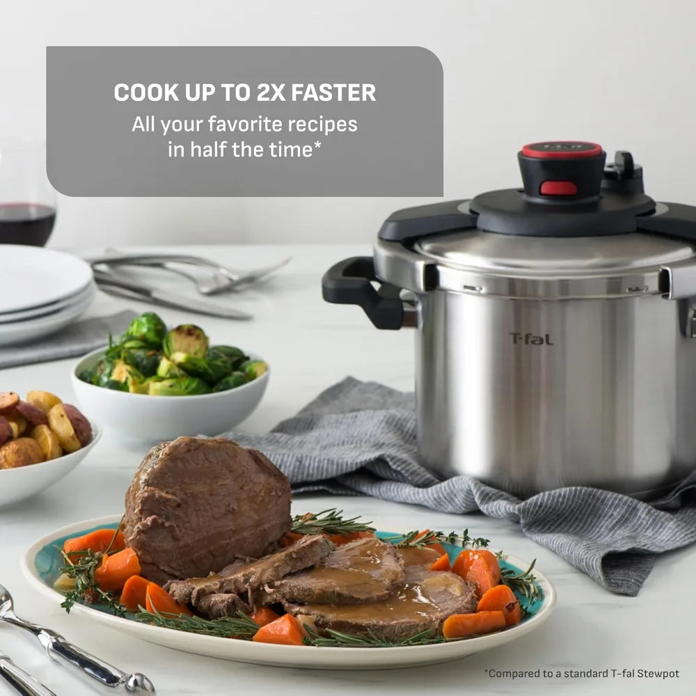 Stainless Steel Pressure Cooker Induction Compatible With Quick Cooking Locking