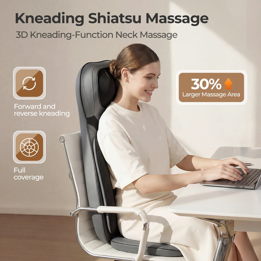 HIMOUTA Shiatsu Neck Back Massager With Heat And Adjustable Intensity