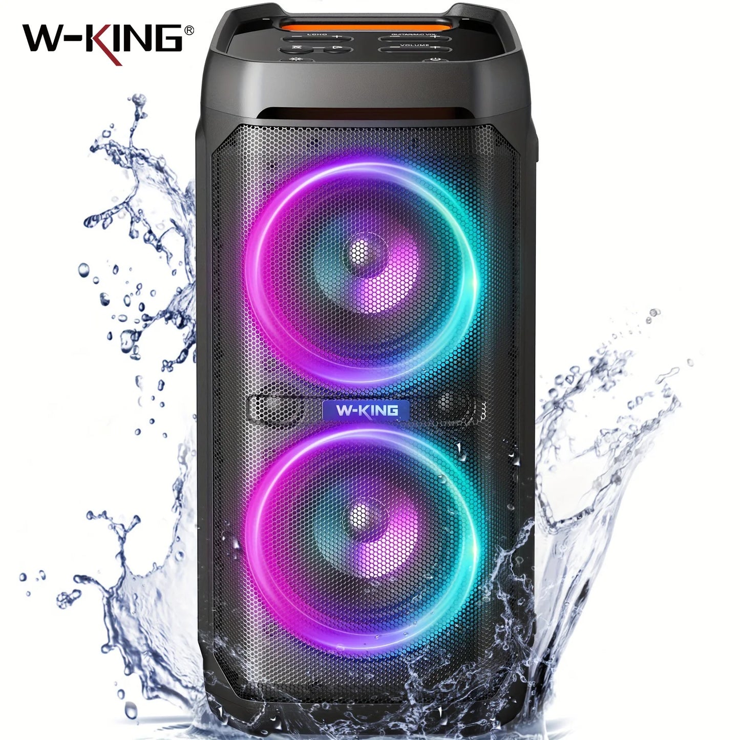 W-King 100W Bluetooth Speaker IPX6 Waterproof Portable Boombox Deep Bass