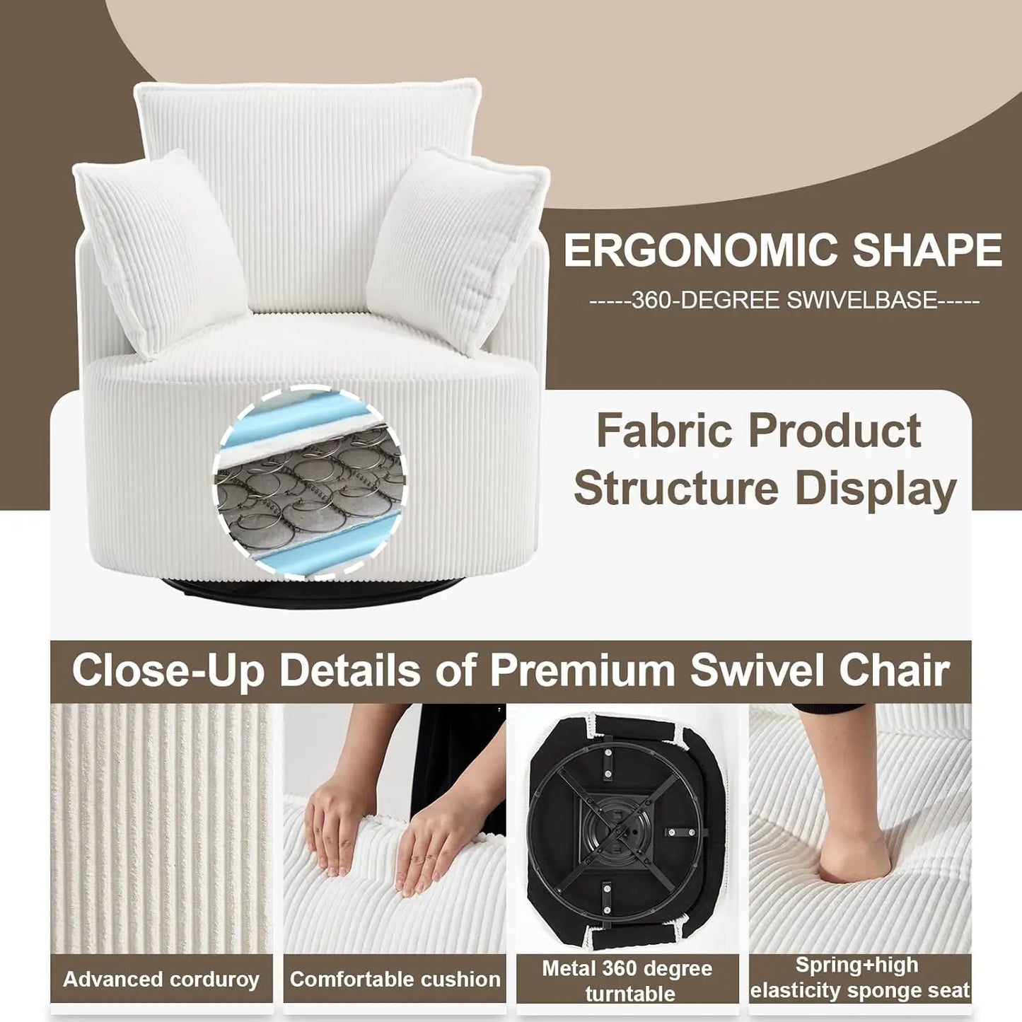 Swivel accent chair,Swivel barrel chair,Reclining armchairs for bedrooms Swivel chair,Upholstered Living Room Chair, Customized