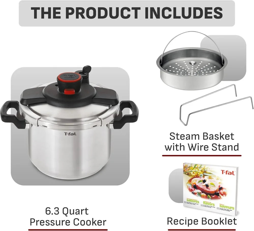 Stainless Steel Pressure Cooker Induction Compatible With Quick Cooking Locking