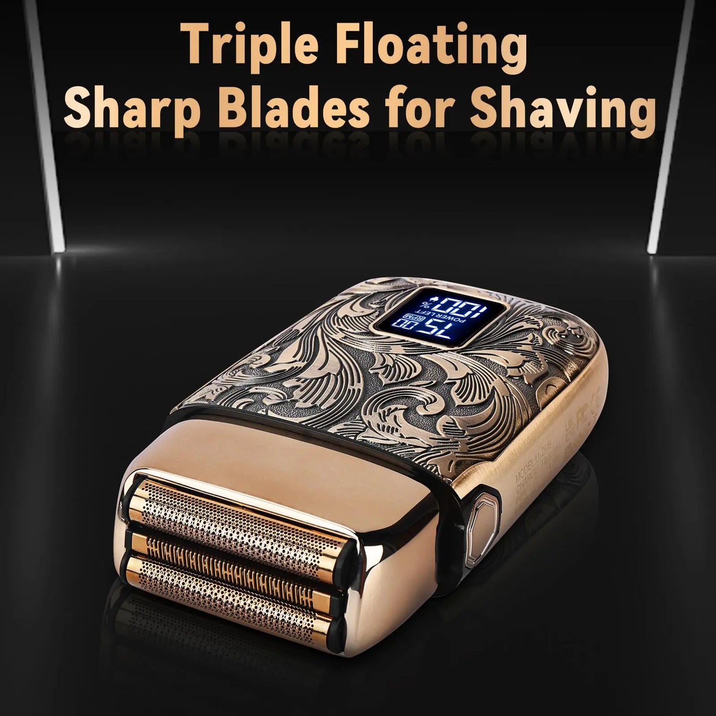 Ufree Close Shaver Electric Foil Shavers for Men, 3-Speed Electric Razor, Bald Head Shavers, Face Shaving Beard Trimmer with LCD