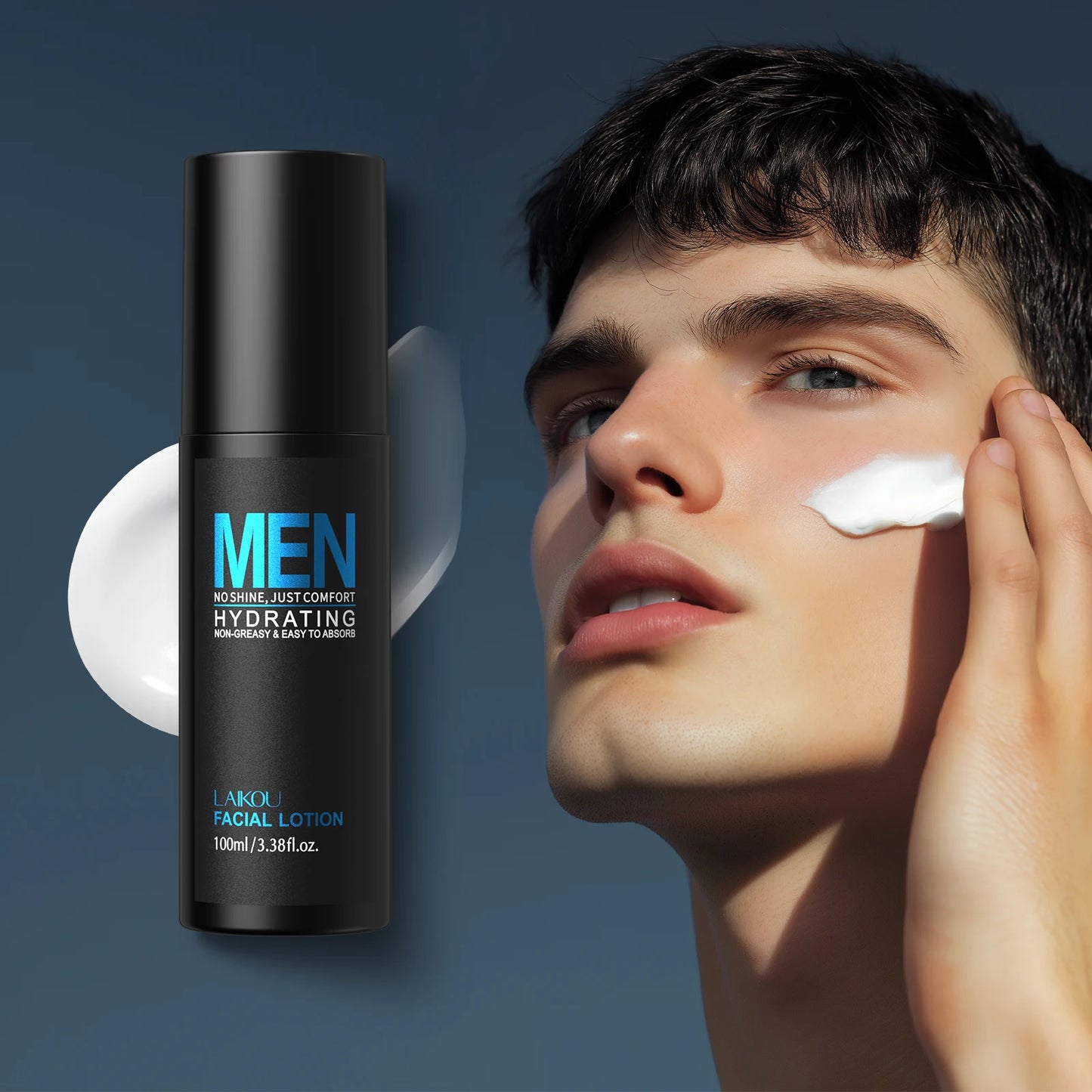 Laikou Men Skincare Set Four Piece Lazy Cream Cleanser Toner
