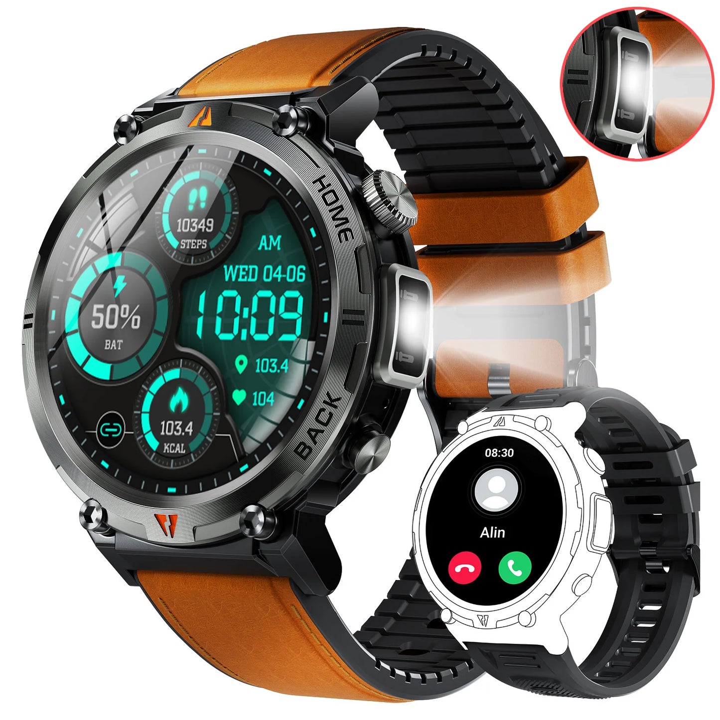 EIGIIS KE3 Bluetooth Calling Smartwatch For Men With Health Monitor