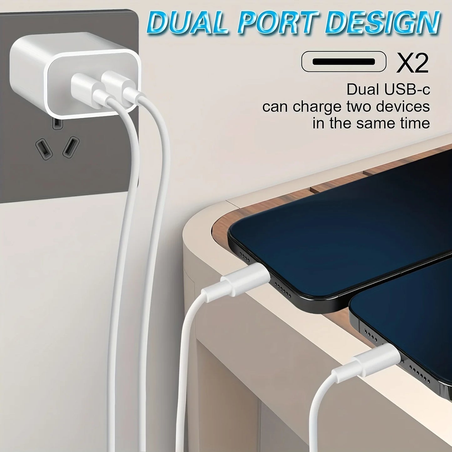 SANPRIO 20W USB C Dual Port ChargerPro For IPhone 15