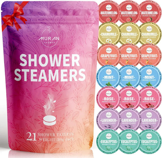 Aromatherapy Shower Steamers 21 Pack Eucalyptus Rose Lavender Mint