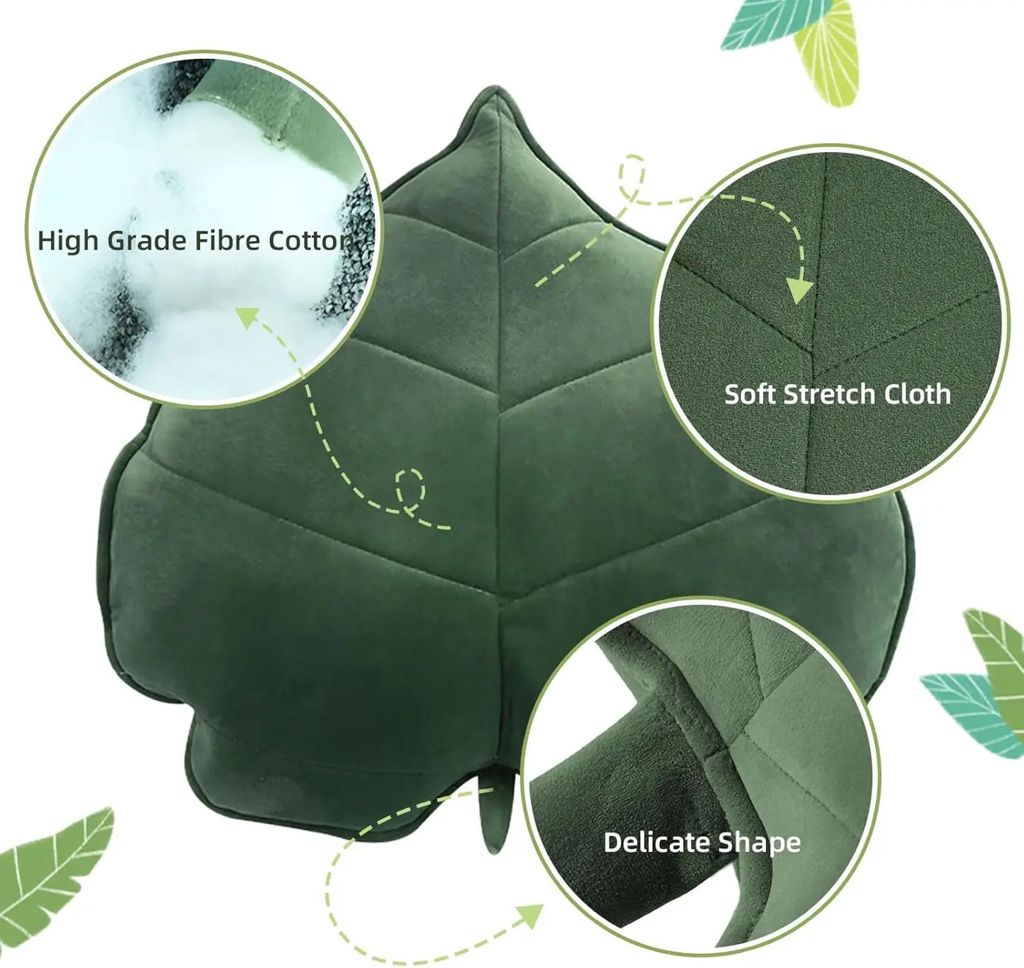 Leaf Throw Pillow Cushion For Sofa Bed And Car Decor