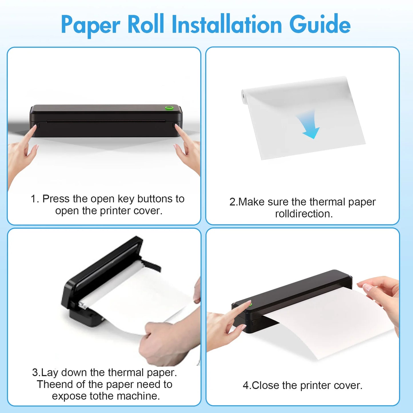 TakeYou Portable Wireless Inkless Thermal Label Printer For Labels