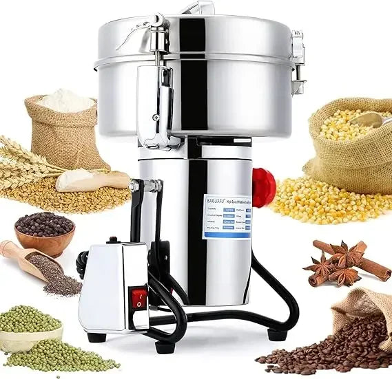 Electric Grain Mill Grinder 3000G 4000W Stainless Steel 304 Superfine