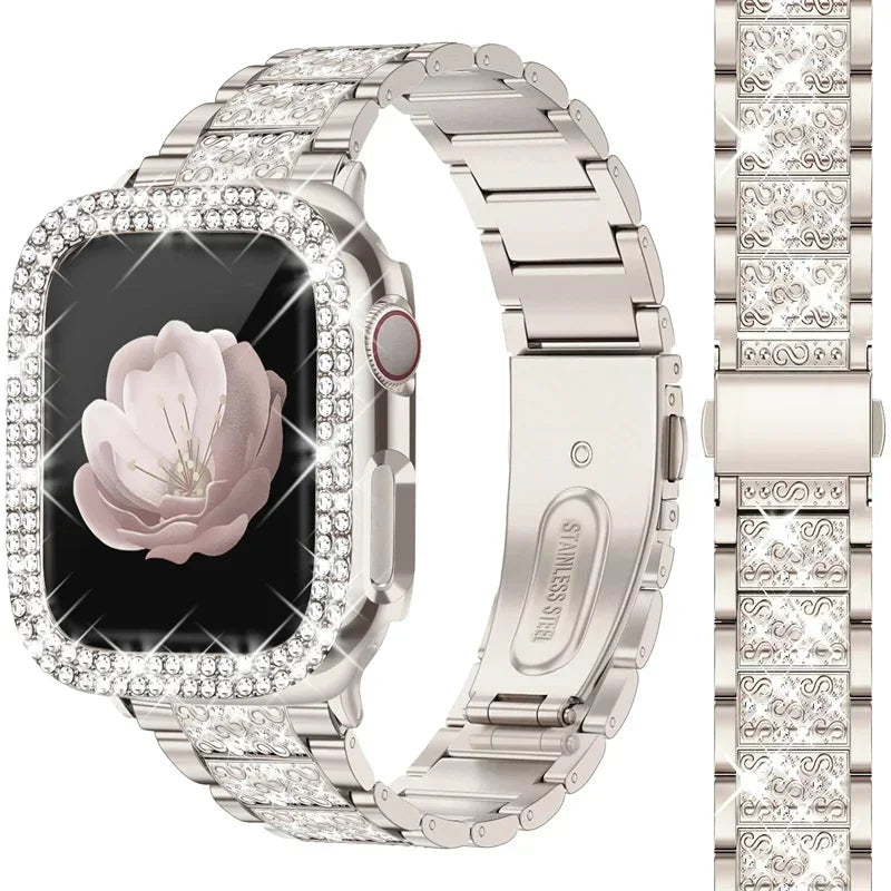 PEO Diamond Case and Strap for Apple Watch SE Unisex