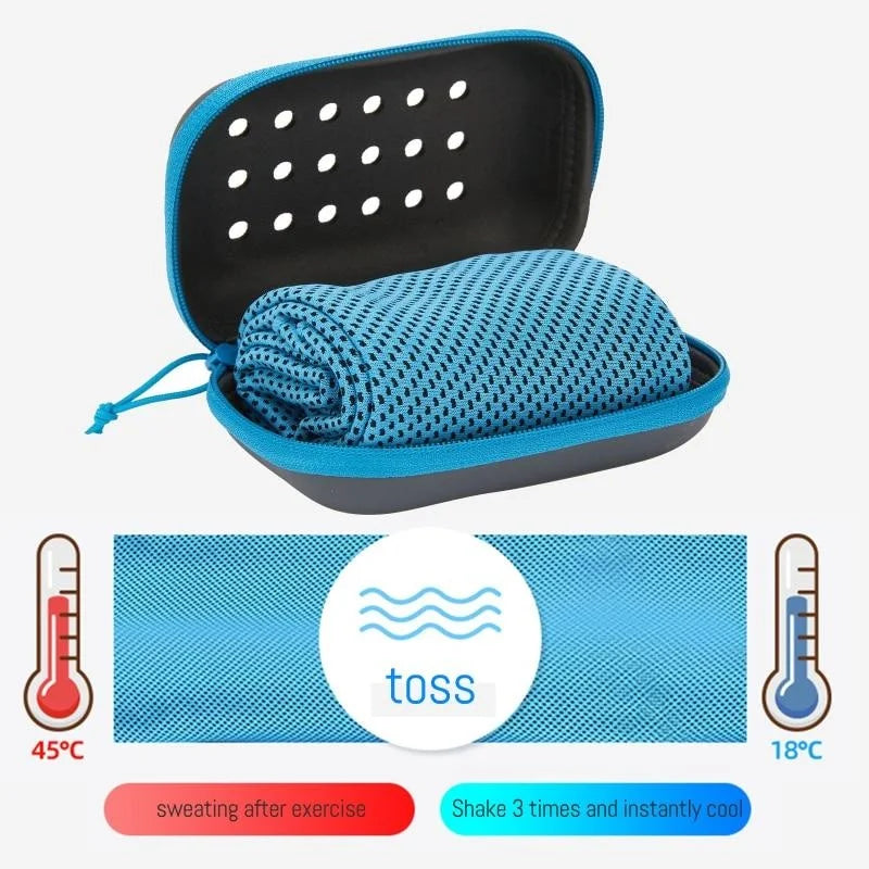 Quick Dry Cooling Towel With Storage Box For Sports