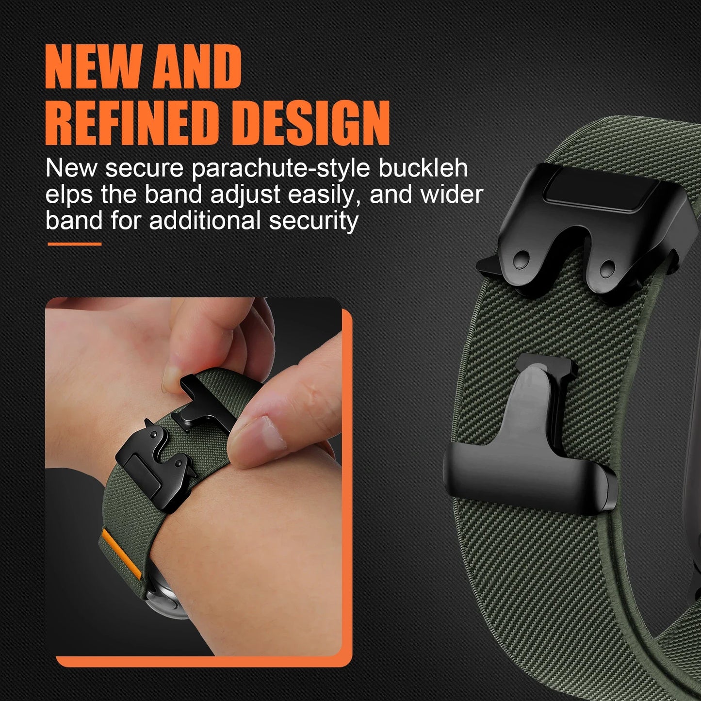 Apple Watch Parachute Nylon Strap Band Compatible With Series