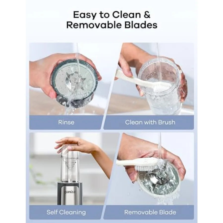 Portable Personal Blender Set For Shakes And Smoothies With 3 Cups