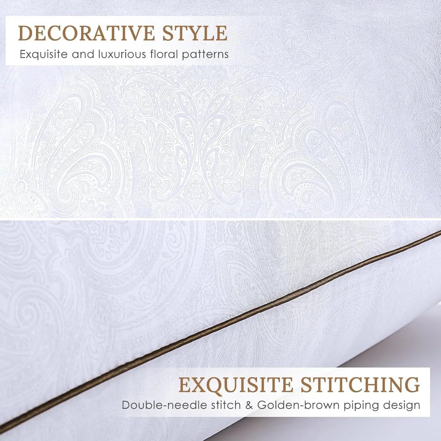Down Alternative Luxury Hotel Pillows Set of 4 for Side and Back Sleepers