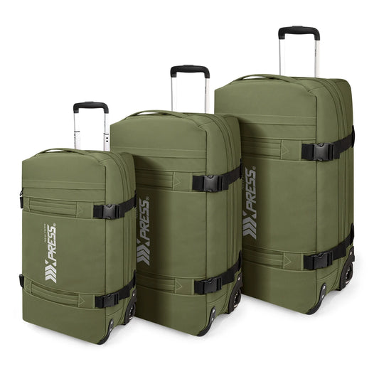 New York XPress Waterproof Rolling Duffel Set Three Piece Luggage