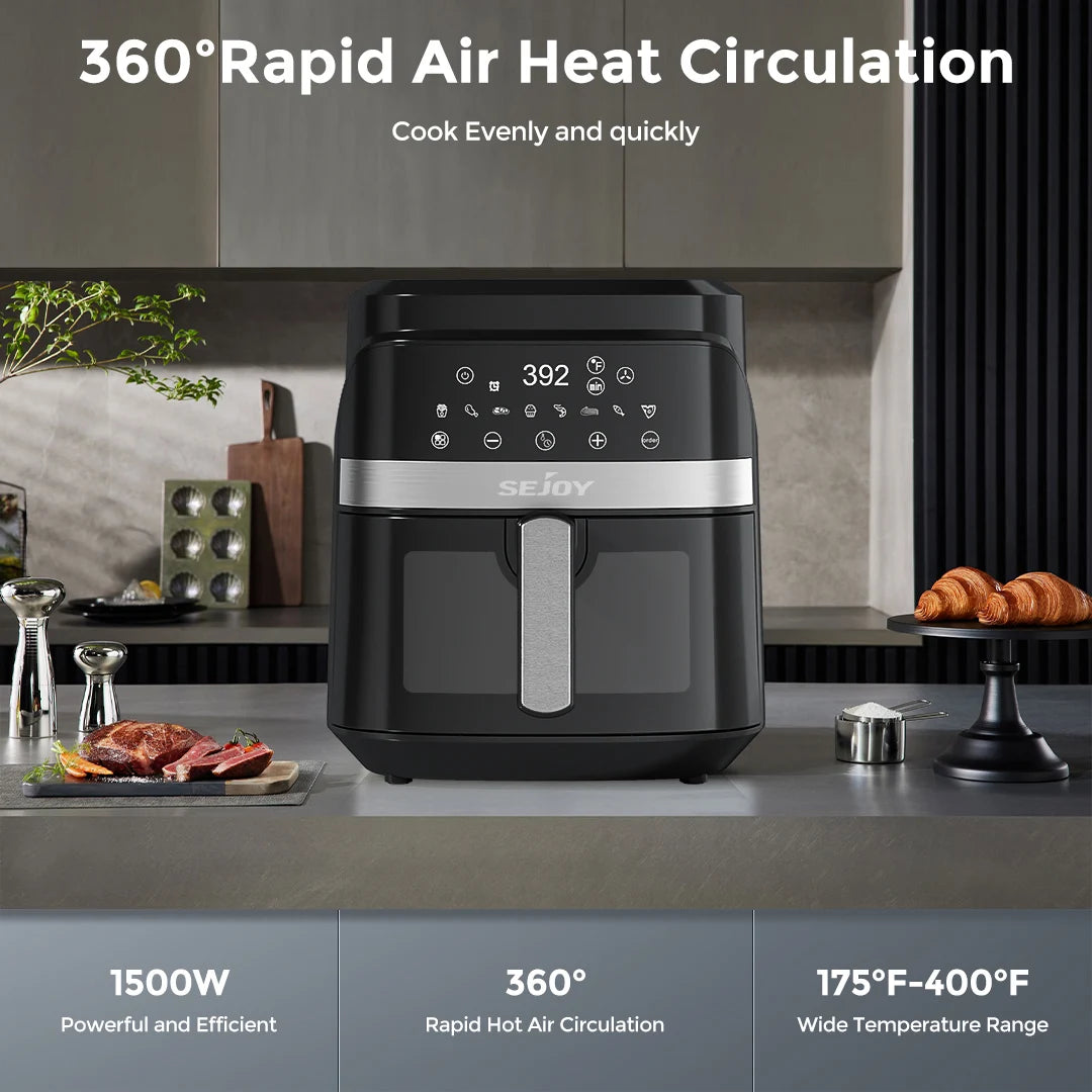Sejoy 8-In-1 Air Fryer With Premium Ceramic Coating