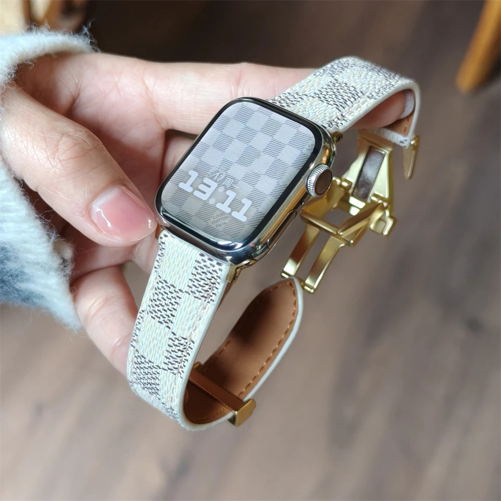 Leather Magnetic Apple Watch Strap Band for Unisex Comfort