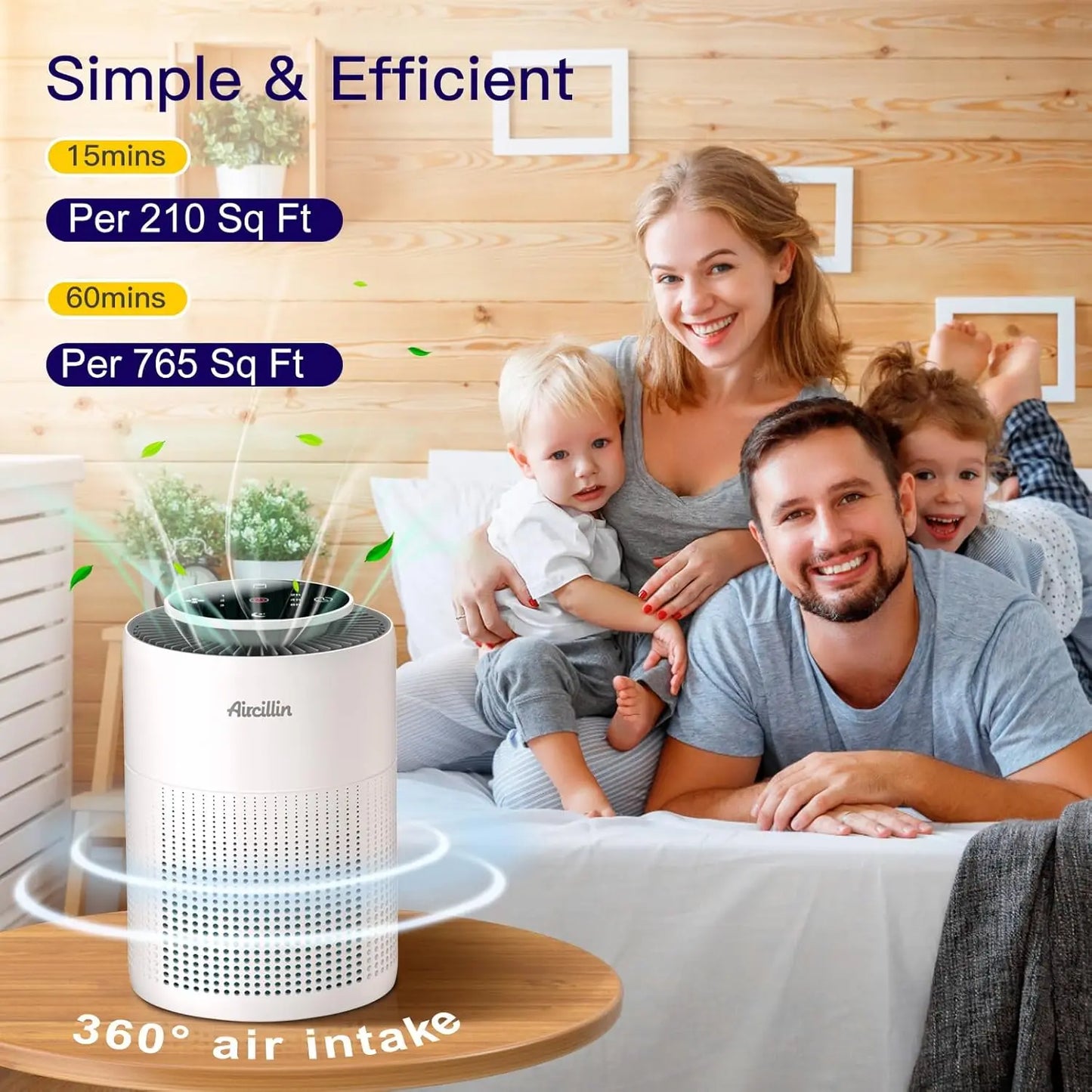 H13 True HEPA Air Purifier 2 Pack With Night Light