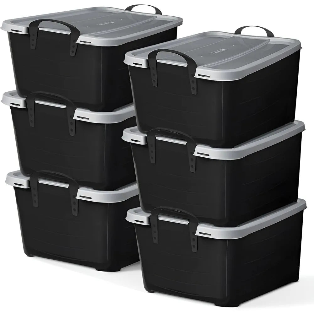 Life Story Stackable Storage Bins With Durable Handles