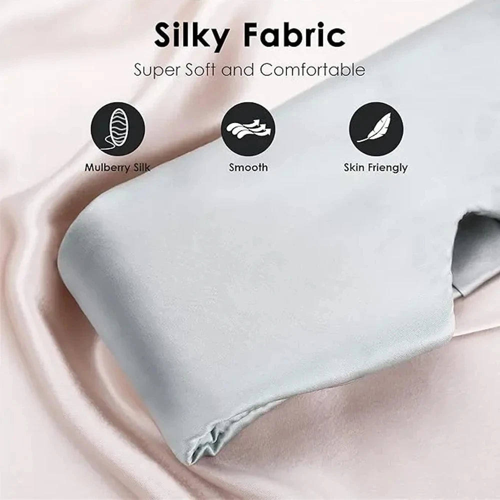 Mulberry Silk Sleep Mask With Adjustable Headband Light Blocking Travel