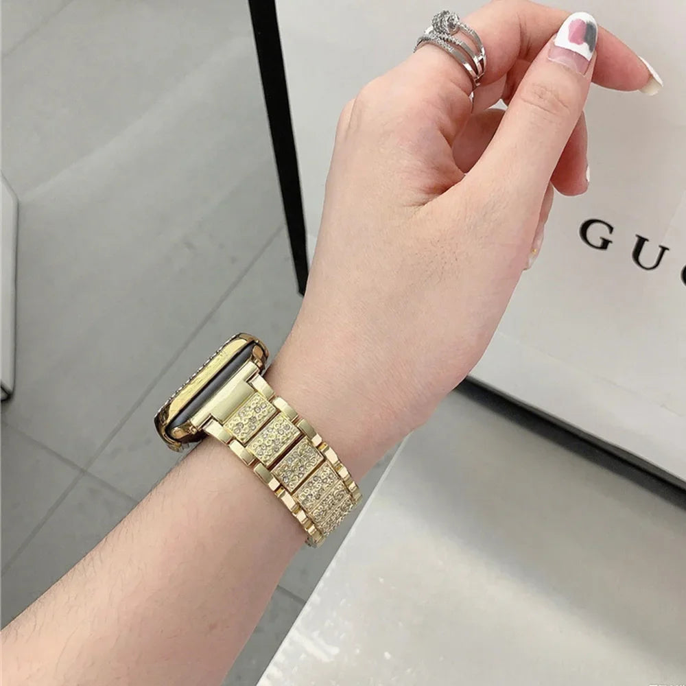 PEO Diamond Case and Strap for Apple Watch SE Unisex