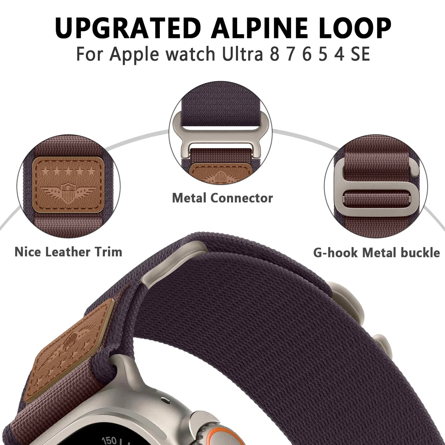 Lbiaodai Alpine Loop Nylon Band For Apple Watch All Sizes