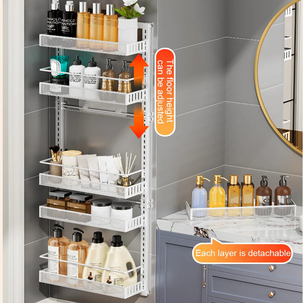 HiMISS Six Tier Over Door Pantry Organizer With Adjustable Baskets