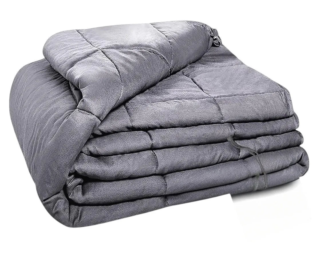 BlanketHeavy Weighted Blanket for Adults 20 LB 60x80 Full Size Gray Soft Comfortable Bedding for Relaxation and Stress Relief
