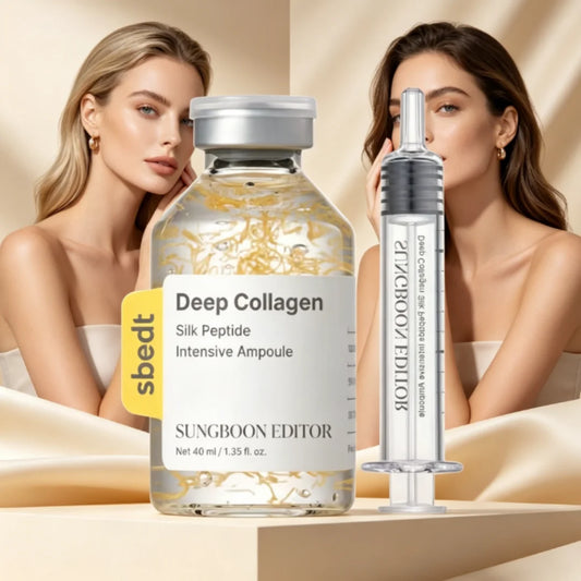 40ml Collagen Ampoule Essence Liquid Set - Needle Type Firming Anti Wrinkle Line Sculpture Skin Care Moisturizing Repair Serum