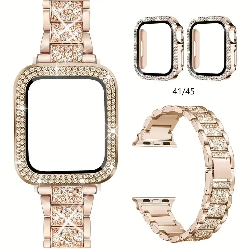 PEO Diamond Case and Strap for Apple Watch SE Unisex