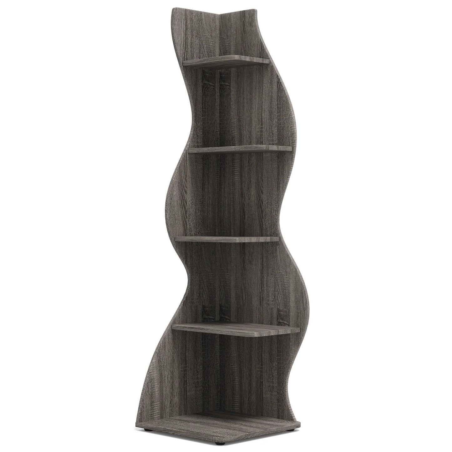 Tribesigns 5-Tier Corner Bookshelf Wall Plant Stand