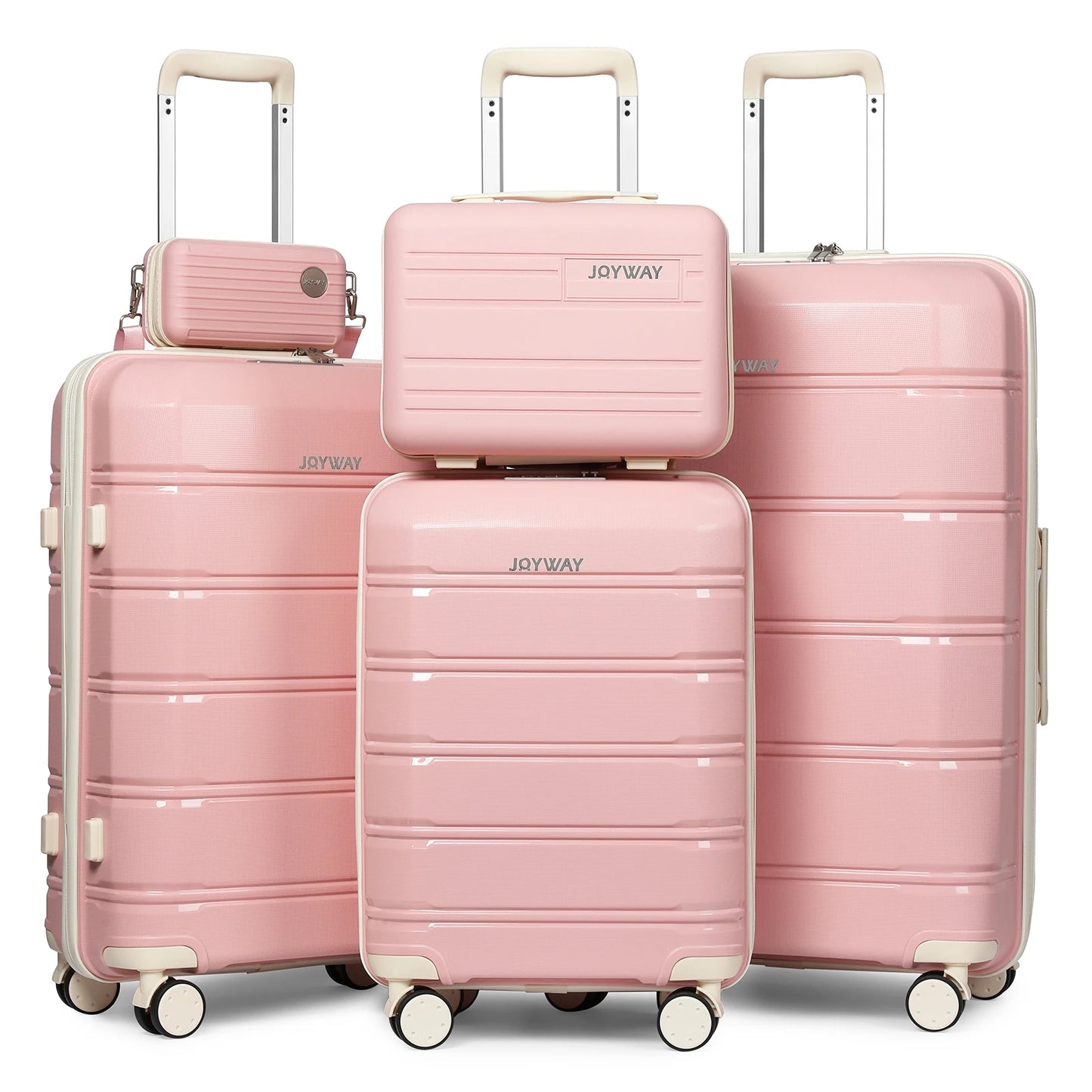 JoywayCN Travel Luggage Sets 5-Piece Carry-On Spinner Suitcase Set