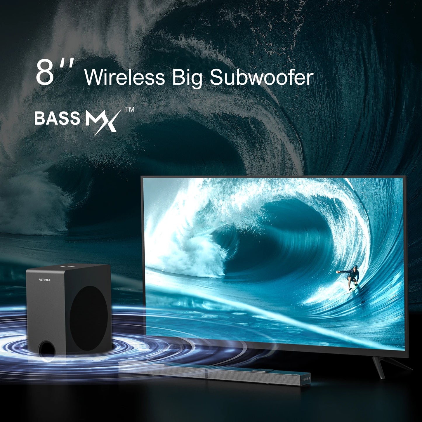 ULTIMEA 5.1.2 Dolby Atmos Soundbar with Wireless Subwoofer