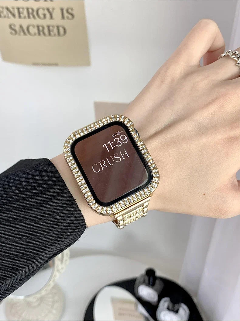 PEO Diamond Case and Strap for Apple Watch SE Unisex