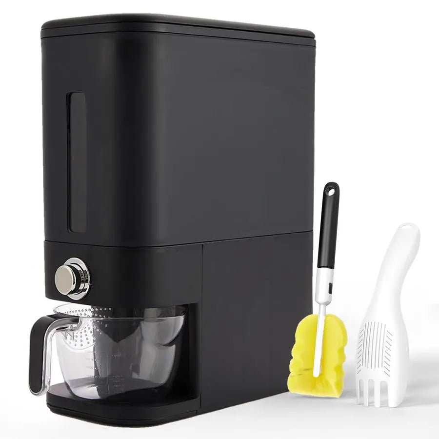 Rice Storage Container Airtight Dispenser with Sponge and Measuring Cup