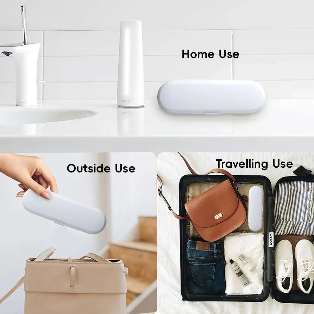 Portable Travel Case for Electric Toothbrushes Keeps Essentials Organized
