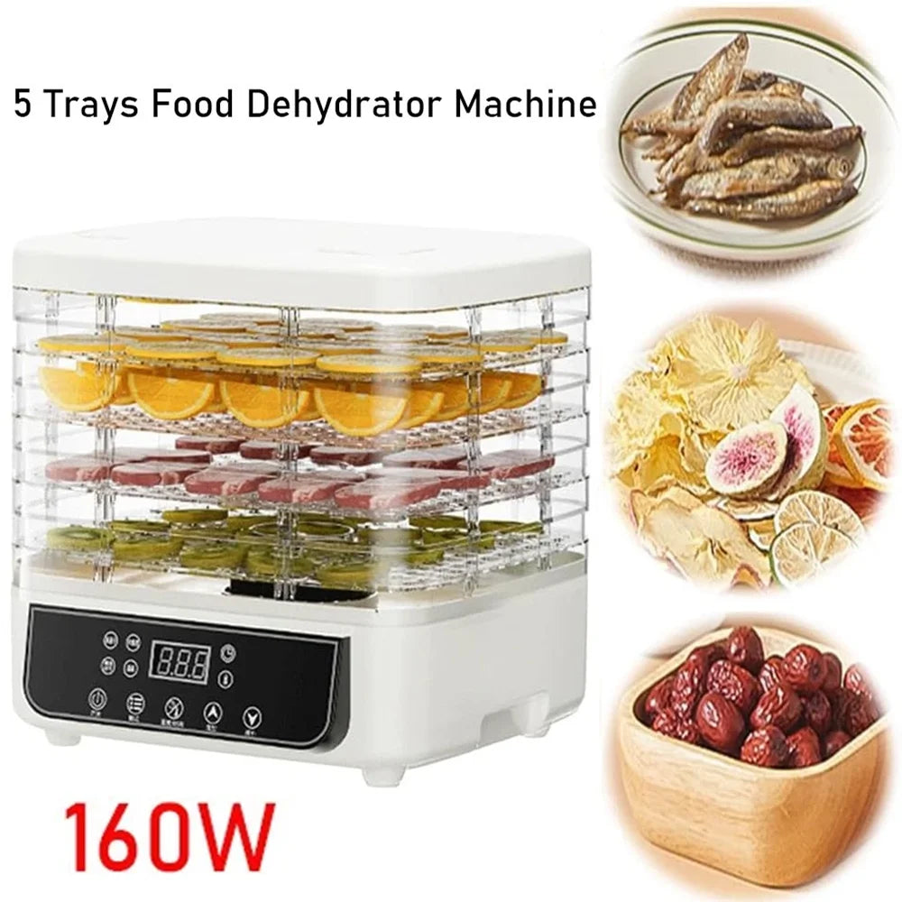 Five Layer Food Dehydrator For Fruit And Vegetables Adjustable Temperature