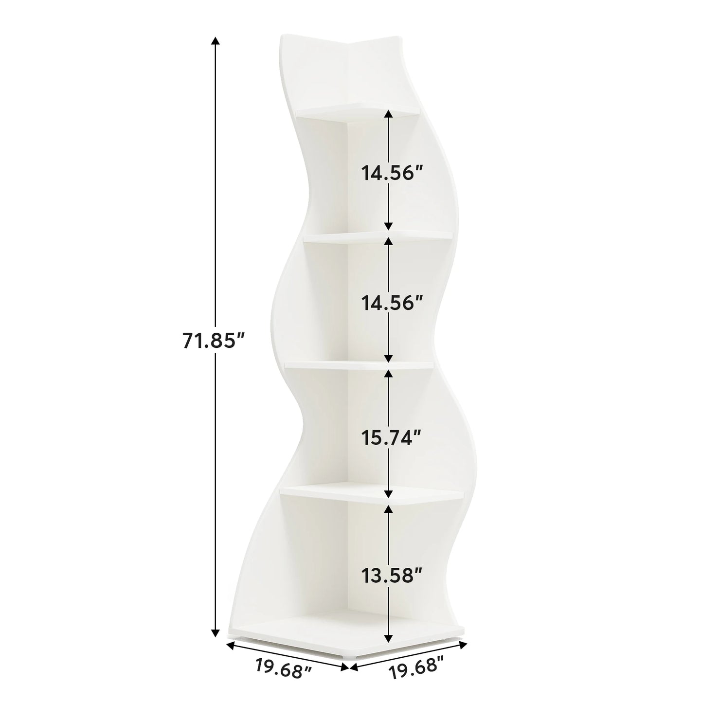 Tribesigns 5-Tier Corner Bookshelf Wall Plant Stand