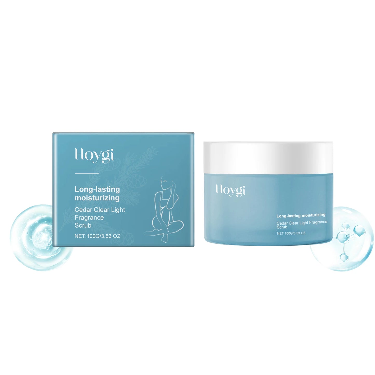 Rose/Tangerine/Cedarwood Body Scrub, Triple Scent Exfoliating & Moisturizing, Natural Skin Smoothing Polish