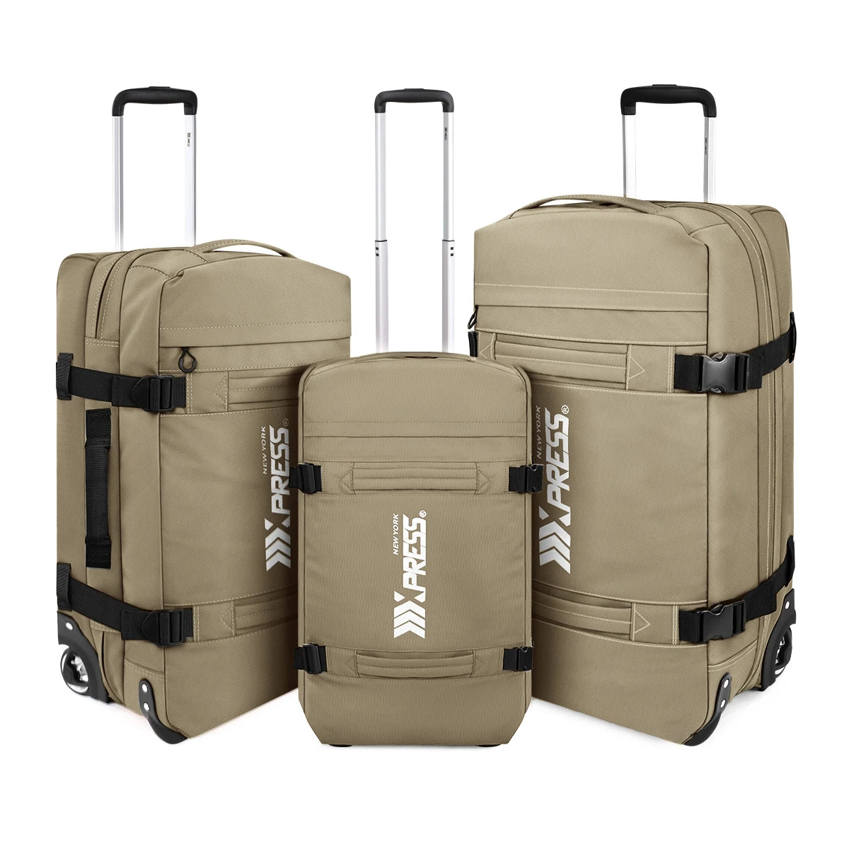 New York XPress Waterproof Rolling Duffel Set Three Piece Luggage