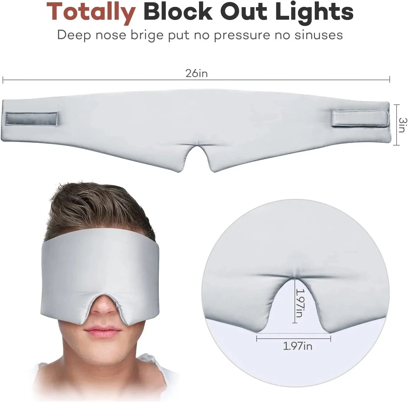 Mulberry Silk Sleep Mask With Adjustable Headband For Travel