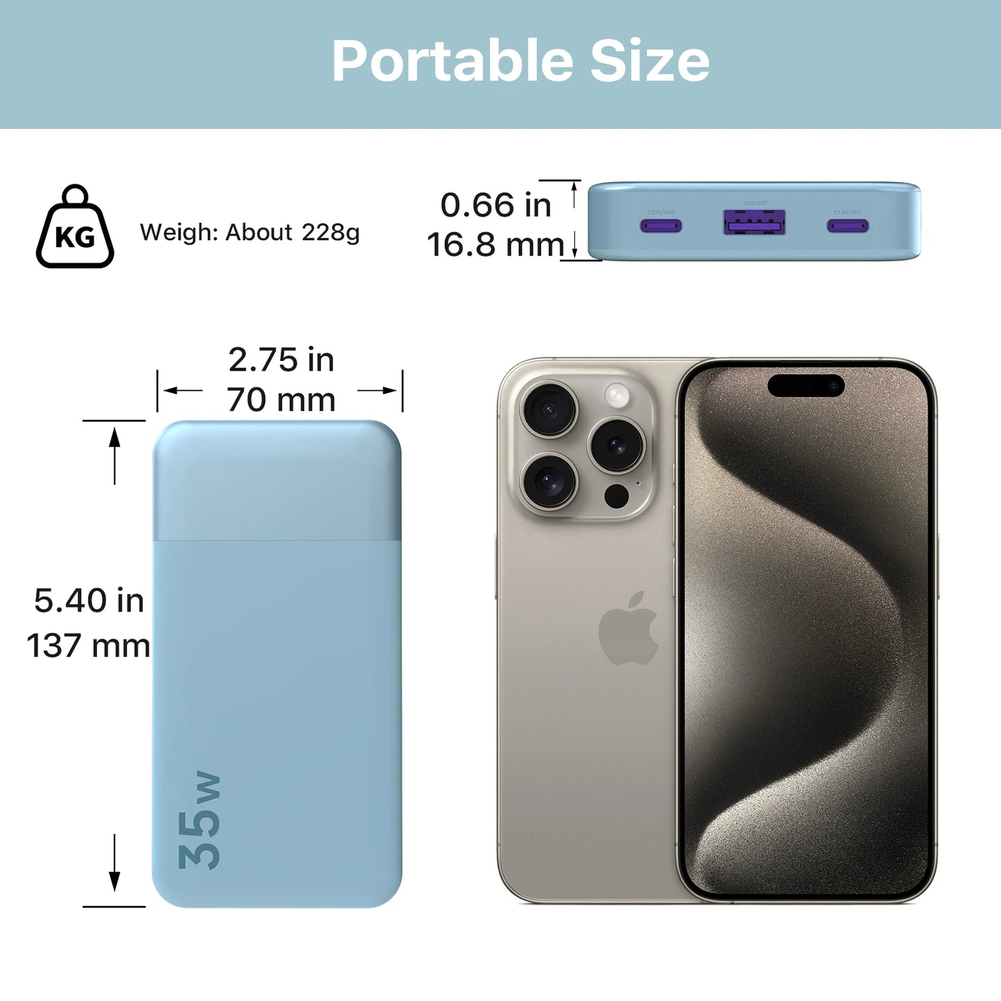 Nobis N3510 10000mAh Slim Power Bank 35W Fast Charging