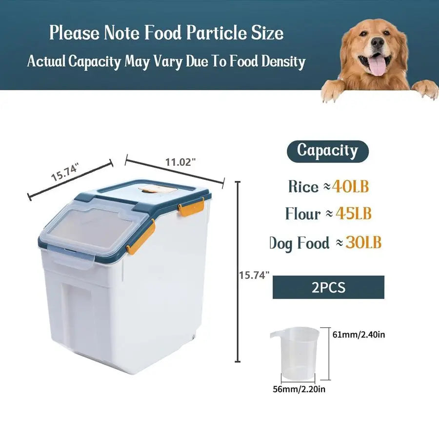 Airtight Flour Storage Container Set With Locking Lids