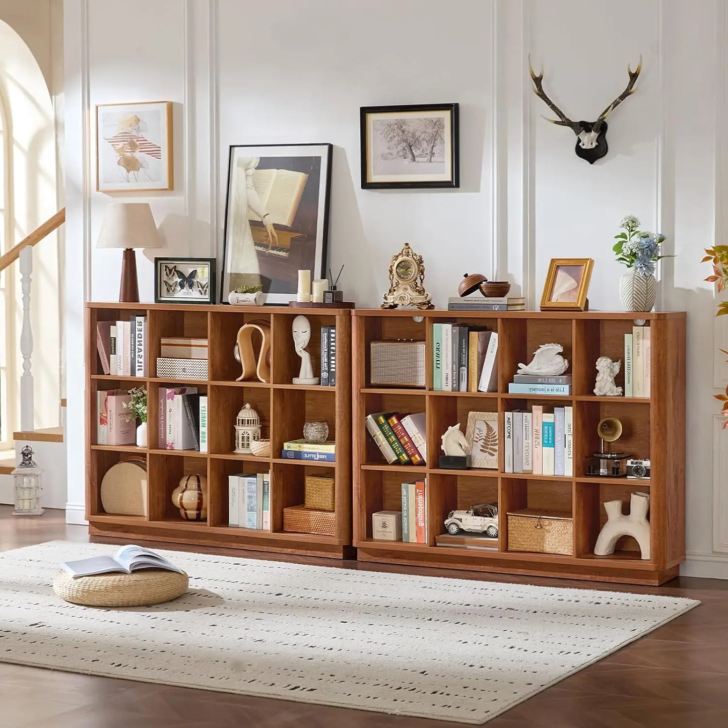 Guangbai 3-Tier Cubby Bookcase Floor Storage Organizer