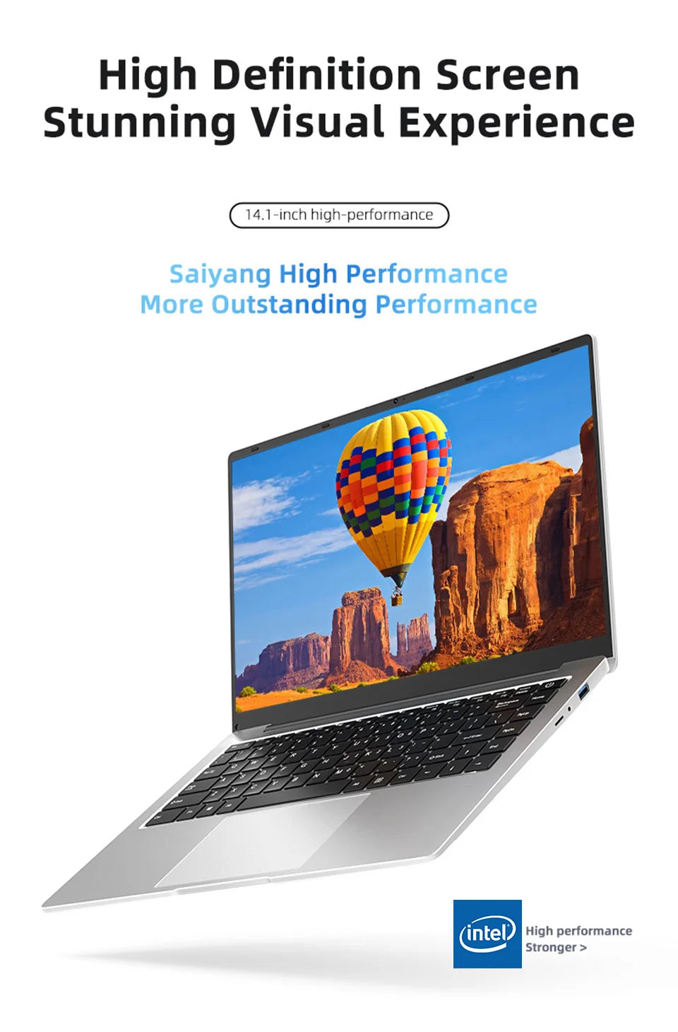 14.1" Windows 11 Pro Laptop | 12GB RAM | Full HD IPS Display | SSD Storage | Lightweight for Work, School & Travel